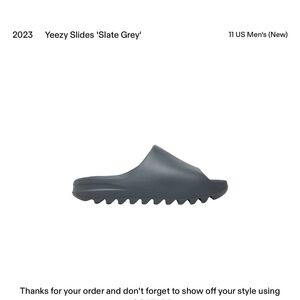 2023 Yeezy Slides in Slate Grey